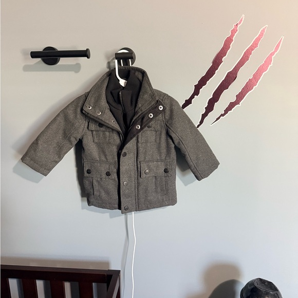Urban Republic Charcoal Kids Pea Coat - Picture 1 of 4